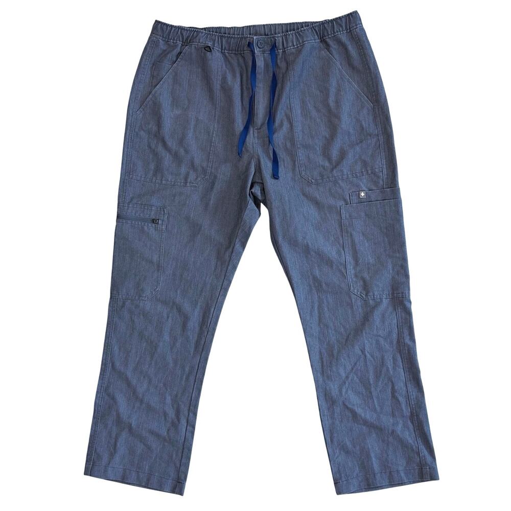 Figs Men's Cairo Straight-Leg Scrub Pant in Blue Size L